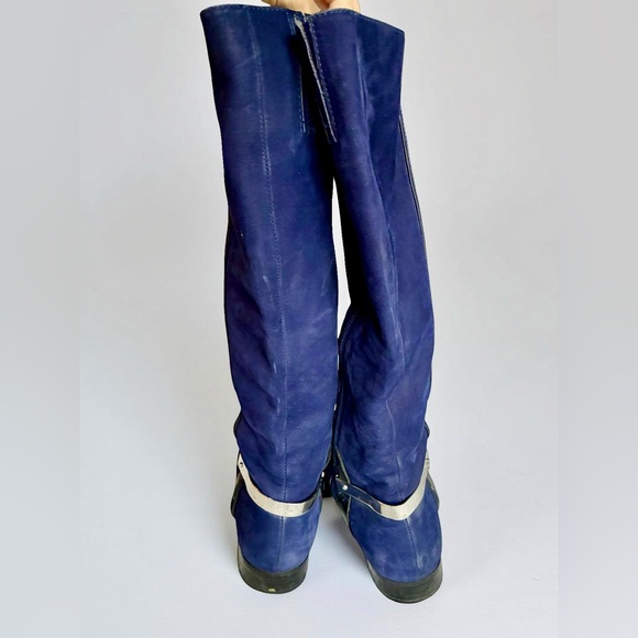 Calvin Klein Navy Over the Knee Boots - Picture 3 of 7